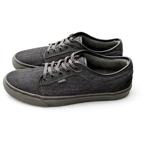 Vans Men's Charcoal Canvas Sneakers Sz 9